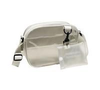 CONGARTENO Sac Transparent à Bandoulière pour Femme Sac Épais Plastique Givré Grand Format pour Shopping Voyage et Plage Pochette Croisée Polyvalente