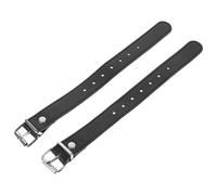 CONGARTENO Sangles Réglables en Cuir Noir pour Panier de Vélo Garçon et Filles, Lot de 2, Ceintures Amovibles Compatibles Porte-Bagages et Guidon, Accessoires Pratiques pour Vélo Garçon