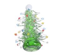 CONGARTENO Sapin de Noël Verre Cristal Mini Décoratif pour Table Intérieur Décoration Festive et Lumineuse Idée Cadeau Originale pour Maison et Fête