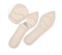 CONGARTENO Semelles Intérieures Cuir De Vache Pour Chaussures Pointues 2 Paires Antitranspiration Absorbantes Respirantes Semelle Pour Talons Hauts Confort Quotidien Pieds Sensibles