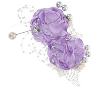 CONGARTENO Set Corsage Mariage Poignet et Boutonnière Artificiels pour Mariée et Cortège Fleurs Résistantes et Légères Accessoires Élégants pour Mariage et Événements Formels
