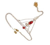 CONGARTENO sous-Vêtements en Bijoux de Chaîne Dorée Accessoire Scintillant pour Boîte de Nuit Soirée Compatible Talons Hauts Taille Unique