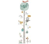 CONGARTENO Sticker Mural Toise Arbre et Animaux Colorés pour Chambre D’garçon et Filles, Décoration Murale Créative en Plastique, Mesure Hauteur, Adapté Bébé Fille Garçon,