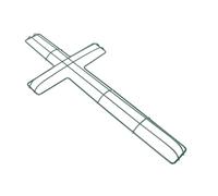 CONGARTENO Support de Couronne Croix Vert Cadre Rigide pour Fabrication de de Pâques et Noël Anneau de Guirlande et Stable pour Décoration Maison