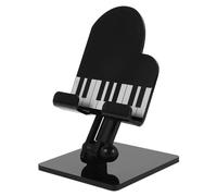 CONGARTENO Support de Téléphone Portable Pliable Motif Piano Triangulaire, Réglable en Hauteur, Base Antidérapante, Compatible Smartphones et Tablettes, Bureau et Voyages - Support de