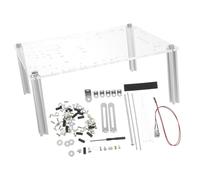 CONGARTENO Support Transparent pour Carte Mère Pc Ouvert Et Micro ATX, Poste De Travail Portable, Alliage Aluminium Et Acrylique, Châssis Compact pour Boîtier Gaming DIY, Station De Test Itx/uatx