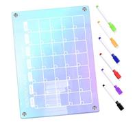 CONGARTENO Tableau Mémo Magnétique Acrylique Effaçable à Sec Planificateur Hebdomadaire pour Réfrigérateur et Bureau avec Stylos Blancs Surface Lisse et Pratique