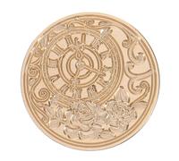 CONGARTENO Tampon à Cire Rond en Cuivre Rétro sans Manche, Tête de Tampon de Scellage pour Enveloppes et Invitations, Sceau de Cire pour Mariage et Bricolage, pour Carte Vintage et Paquet