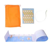 CONGARTENO Tapis de Mesure pour Bébé 0-3 Ans Mètre Ruban de Tête, Toise Pliable et Règle de Hauteur, Tapis de Croissance Imperméable Paquet de Rangement et Stickers, Suivi Précis Croissance
