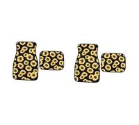 CONGARTENO Tapis de Voiture Tournesol Décoratif Tapis de Sol Avant et Arrière Résistants à Usure Protection Intérieure Pratique pour Automobiles