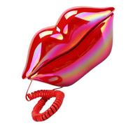 CONGARTENO Téléphone Filaire à Lèvres Rouges Créatif Petit Format, Plastique Rouge, Fonction Simple Et Stable, Décoration Intérieure Pour Maison Et Bureau, Ornement De Table Unique