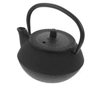 CONGARTENO Théière Fonte Noire pour Cuisson Cuisinière Bouilloire Portable Métal Infuseur Intégré pour Thé Vrac Petite Théière Traditionnelle pour Maison de Thé Compatible Plaques Induction