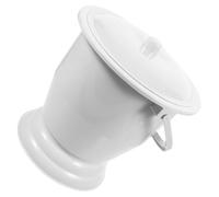 CONGARTENO Toilettes Portables pour Adultes Pot de Nuit en Plastique Gris Couvercle Antibactérien Léger Solide Usage Domestique Personnes Âgées et Handicapées