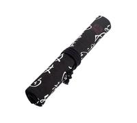 CONGARTENO Trousse Pinceaux Toile Noire Emplacements Étui Enroulable pour Pinceaux et Stylos Organisateur de Matériel Artistique Pratique pour Étudiants et Artistes