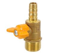 CONGARTENO Vanne à Bille en Laiton 1/2 Pouce Filetage Mâle Droit Vanne d'Arrêt de Gaz Naturel Étanche Robinet Robuste pour Brûleur à Gaz et Camping Compacte et Solide