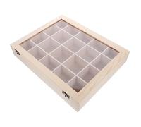 CONGARTENO Vitrine De Collection pour Et Minéraux Présentoir Bois pour Spécimens De Boîte De Rangement pour Échantillons De Géologie