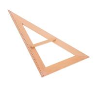 CONGARTENO Wooden Measuring Ruler Teaching Aid With Handle For Classroom Geometry Instruction And Drawing Hardwood Triangular Ruler For Teachers