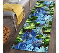 CONGCLI Tapis Couloir Long Moderne 78 x 175 cm Extra Long, Aspect Vieilli, Lavable, Doux, Antidérapant, Vintage Tapis de Sol de Cuisine pour Cuisine, Buanderie, Entrée, Couloir, D