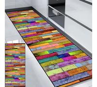 CONGCLI Tapis de Cuisine Antidérapant 66 x 290 cm Durable - Long - Antidérapant Lavable Style Vintage Absorbant Tapis Entrée Intérieur pour Salon Chambre Personnalisable, D