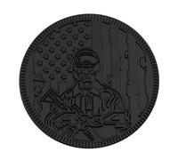 CONGCONG Emblème Jeep Babge Eagle gravé 4 × 4 badge automobile en métal spécialement conçu pour la Jeep Wrangler Cherokee - Collez-le n'importe où (vétéran Dumb Black)