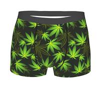 Congé pour Cannabis Homme Boxer Short Élastique Caleçon Boxeur Confortale Boxer Caleçons Breathable sous-Vêtements L