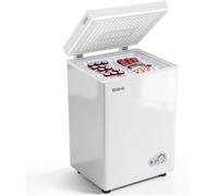 YASHE Congélateur coffre 100L, pose libre, Blanc | 2 paniers amovibles, 6 niveaux de température, faible consommation d'énergie et fonctionnement silencieux de 45 dB