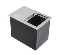 Congélateur coffre 162 L, glacière encastrable, Bac à glace encastrable inox 304 avec évacuation et bouchon 68 x 45 x 53 cm