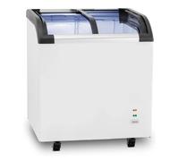 Congélateur Coffre - 180 Litres - Vitre Inclinée Coulissante - Température -18°C - Éclairage LED - Compact et Pratique