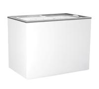 Congélateur Coffre 197L - Vitre Plate Coulissante - Température Réglable - Éclairage LED - Isolation 70 mm - Compact et Ergonomique