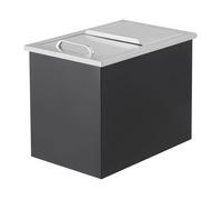 Congélateur coffre 47 L Bac à glace encastrable inox 304, Isolation mousse PU, Avec évacuation et bouchon, 45x30x35 cm