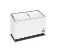 Congélateur coffre avec couvercles coulissants vitrés bombés TEFCOLD https://www.fnac.com/mp49975396/Congelateur-de-Creme-Glacee-IC400SCEB-TEFCOLD/w-4?oref=580c294e-7a2b-9982-fe33-8438d8dac44f