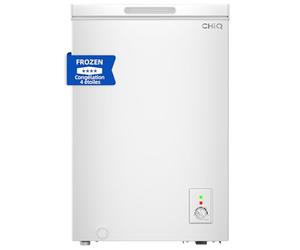 Congélateur coffre CHiQ 99L, 54,5 x 47,6 x 83,5 cm, Conception compacte, Congélation 4 étoiles, Contrôle du thermostat, Grille métallique, Porte stationnaire, Niveau sonore faible, Blanc FCF98DE