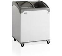 Congélateur coffre Crème Glacée élégant avec couvercles coulissants vitrés bombés 138 L TEFCOLD