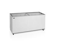 Congélateur coffre de Crème Glacée avec couvercles coulissants vitrés plats 486 L