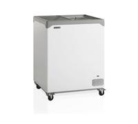 Congélateur coffre de crème glacée élégant avec couvercles coulissants vitrés bombés 138 L