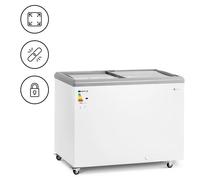 Congélateur coffre - HELLOSHOP26 - 280 litres - Verrouillable - Aluminium - Portes en verre