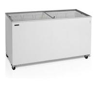 Congélateur coffre pour crème Glacée avec couvercles coulissants vitrés plats 430 L TEFCOLD https://www.fnac.com/mp49975879/Congelateur-de-Creme-Glacee-IC500SC-TEFCOLD/w-4?oref=87bd1a55-8441-efb1-8d95-b284713efc9e