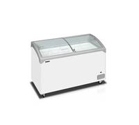 Congélateur coffre pour crème glacée élégant avec couvercles coulissants vitrés bombés 298 L