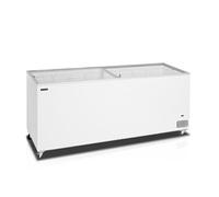 Congélateur de Crème Glacée coffre avec couvercles coulissants vitrés plats TEFCOLD