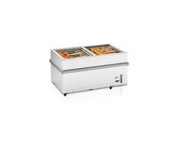 Congélateur de supermarché ssf150 - tefcold - r290acier inoxydable Blanc