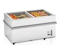 Congélateur de supermarché ssf150 - tefcold - r290acier inoxydable Blanc G