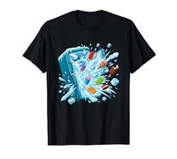 Congélateur explosant avec Plaisir de crème glacée colorée T-Shirt