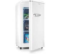 KLARSTEIN Laika - Congélateur, volume total 60 litres, thermostat à 5 niveaux, 0 à -18°C, 3 grilles, pose libre, design rétro - crème