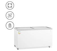 Congélateur professionnel - HELLOSHOP26 - 450 litres - Verrouillable - Aluminium - Portes en verre