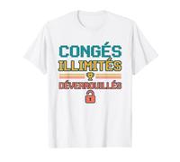 Congés Illimités Déverrouillés Humour Retraite Jeu Vidéo T-Shirt