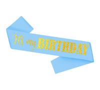 CONGGLUUO ANNIVERSAIRE SASH c'est mon anniversaire 'Birthday Sash Blue Blue With Gold Foil Letter It's My Birthday Sash for Men Women and Girls P