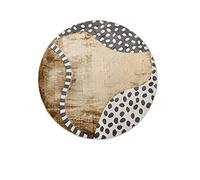 CongMing-huajia Tapis De Salon Doré Grand Coussin De Pied Couverture De Table Basse De Canapé De Salon Tampon Circulaire Irrégulier Tapis d'art De Chambre à Coucher C 1.3 m