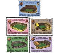 Congo (Brazzaville) 736-740 (complète.Edition.) oblitéré 1980 Football-WM 82, Espagne (Timbres pour Les collectionneurs) Football