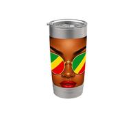 Congo Drapeau Congolaise Femme Gobelet isotherme en acier inoxydable double paroi