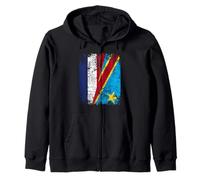 CONGO FRANCE DRAPEAU DE L'AMITIÉ | KINSHASA CONGO Sweat à Capuche